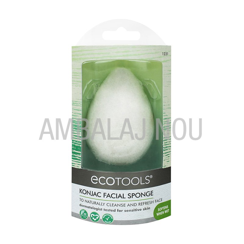 Buretel pentru curatarea tenului EcoTools Konjac Facial Sponge