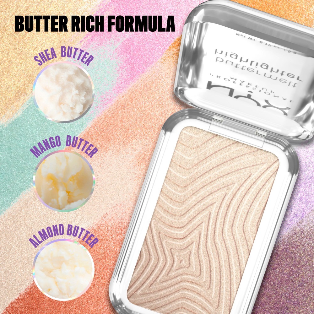 Iluminator pudra NYX Professional Makeup Buttermelt 05 Bright and Butta
