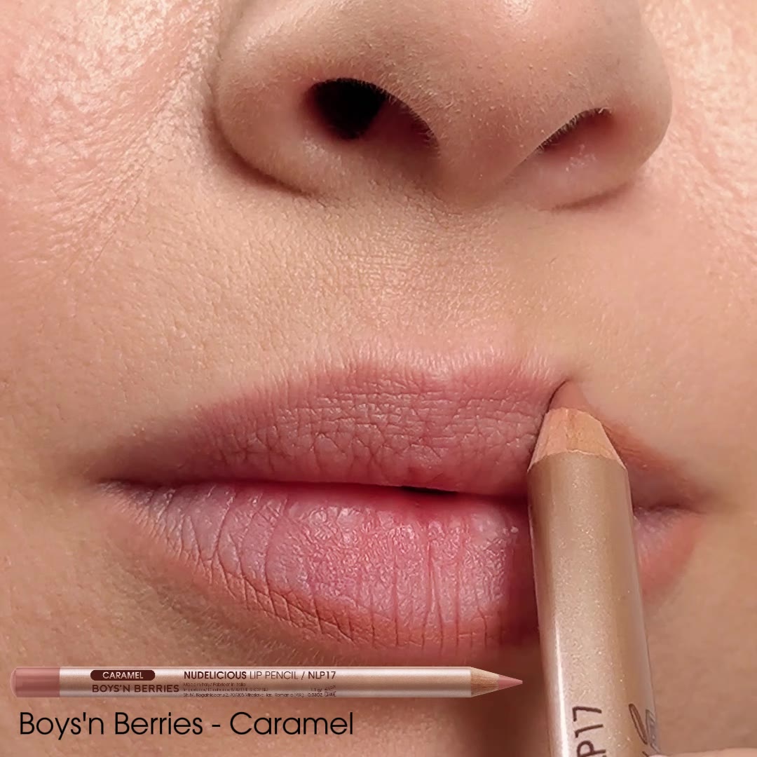 Video Creion Buze Boys`n Berries Nudelicious Lip Pencil Caramel