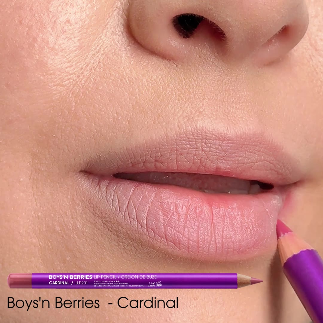 Video Creion Buze Boys`n Berries Pro Lip Liner Pencil Cardinal