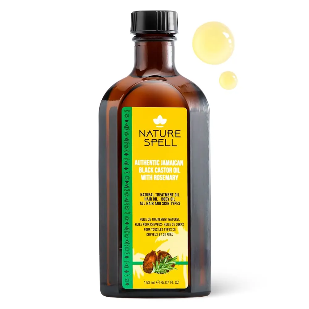 Ulei de Ricin Negru & Rozmarin Nature Spell Authentic Jamaican Black Castor Oil with Rosemary