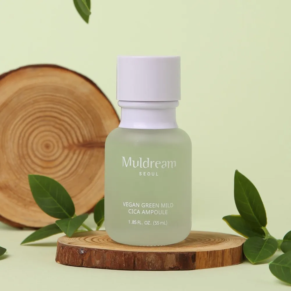 Ser Intens Hidratant & Calmant cu Centella Asiatica Muldream Vegan Green Mild CICA Ampoule