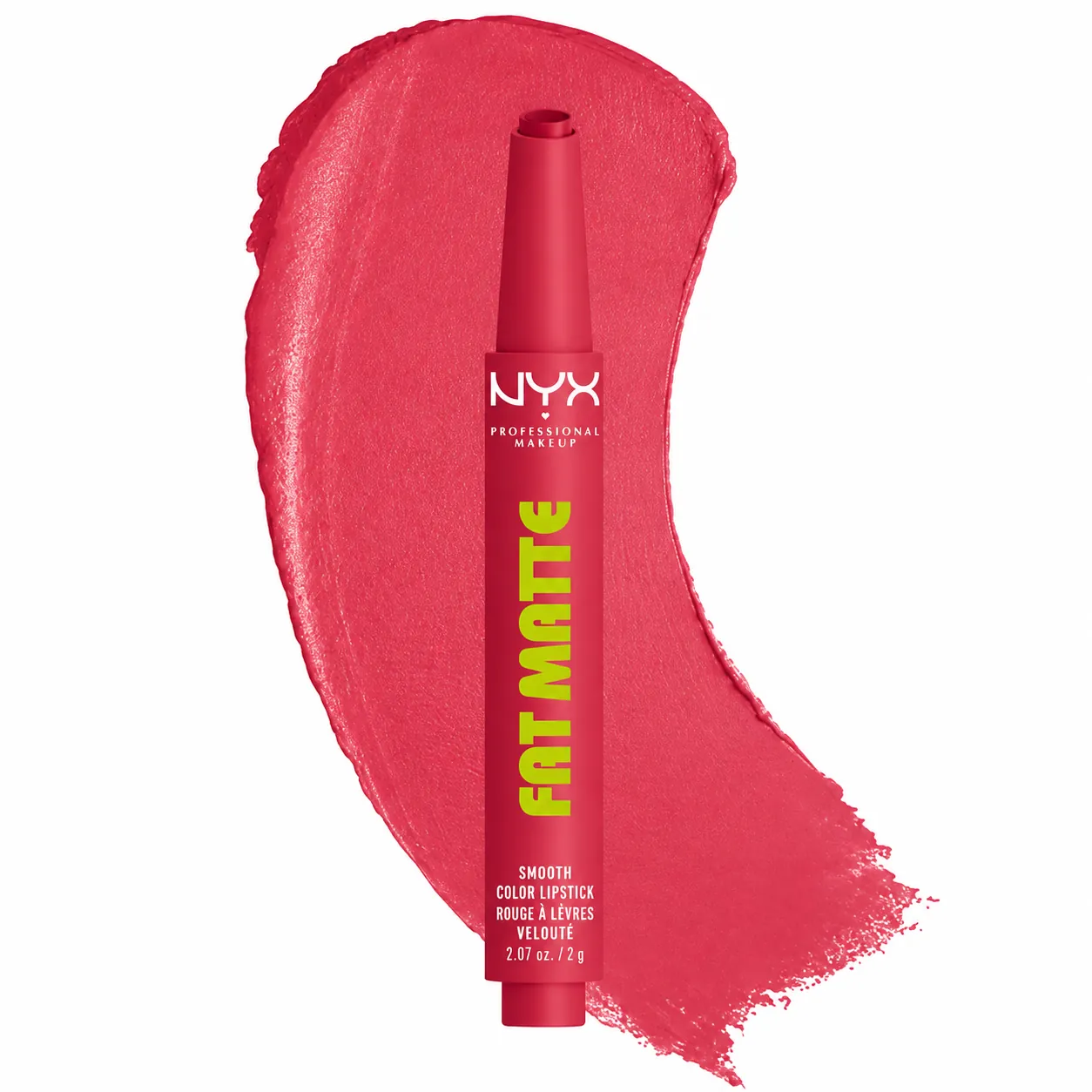 Ruj mat NYX Professional Makeup Fat Matte Smooth Color Lipstick Ruj mat NYX Professional Makeup Fat Matte Smooth Color Lipstick Flamingo Feather