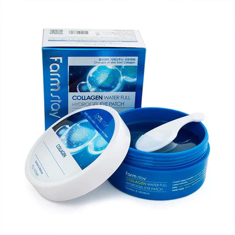 Plasturi Hidratanti pentru Zona Ochilor Farmstay Collagen Water Full Hydrogel Eye Patch