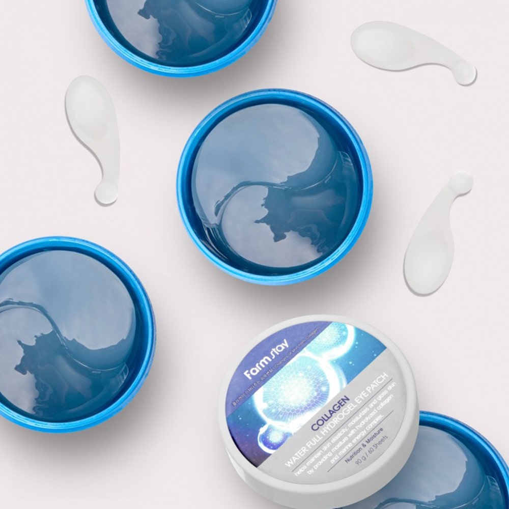 Plasturi Hidratanti pentru Zona Ochilor Farmstay Collagen Water Full Hydrogel Eye Patch