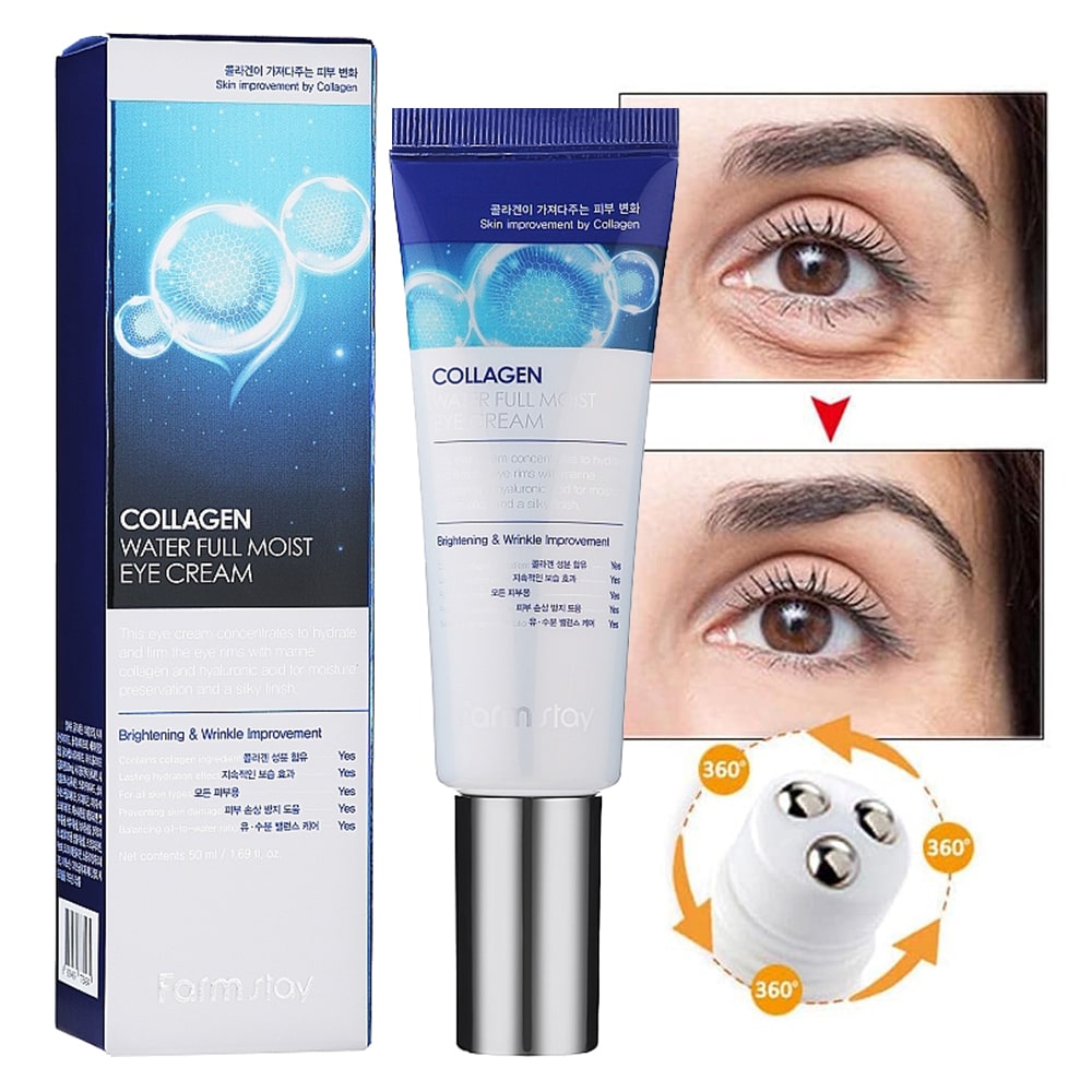 Crema Hidratanta pentru Zona Ochilor Farmstay Collagen Water Full Moist Eye Cream