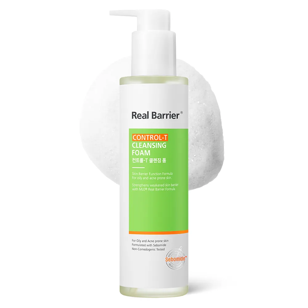 Gel de curatare ten gras Real Barrier Control-T Cleansing Foam 190 ml