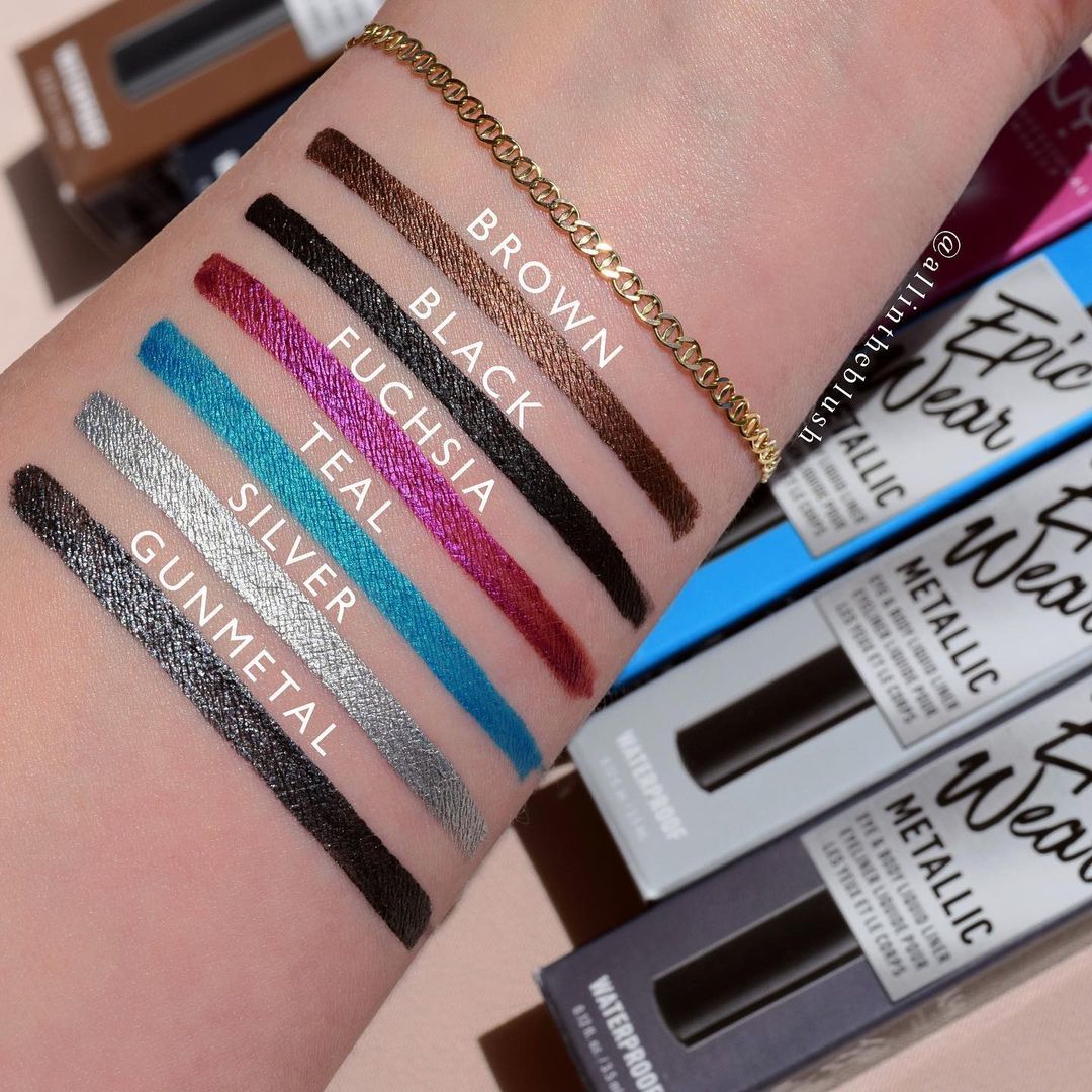 Contur ochi lichid metalic NYX Professional Makeup Epic Wear Metallic Liquid Liner