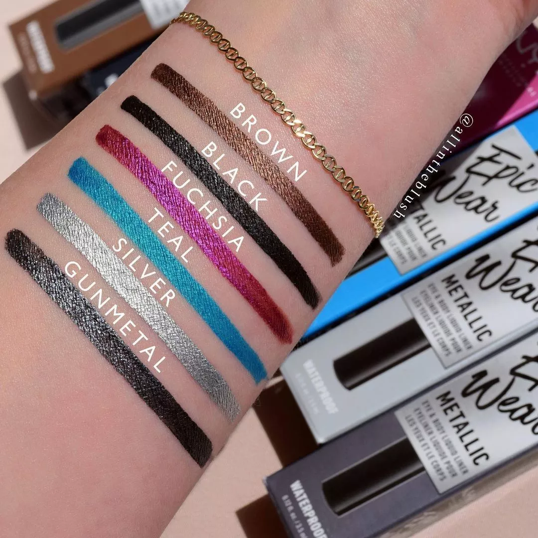 Contur ochi lichid metalic NYX Professional Makeup Epic Wear Metallic Liquid Liner