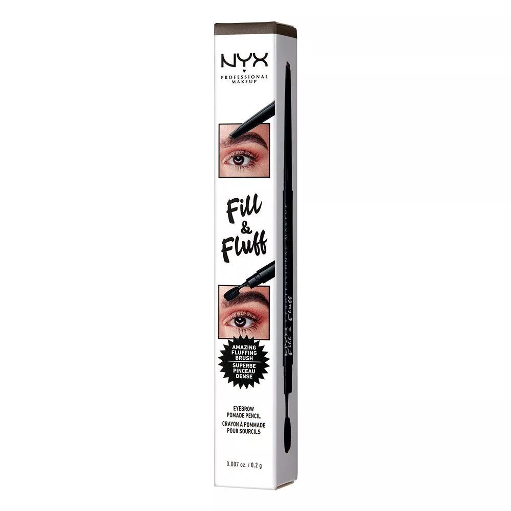 Creion 2 in 1 NYX Professional Makeup Fill & Fluff Eyebrow Pomade Pencil Brunette
