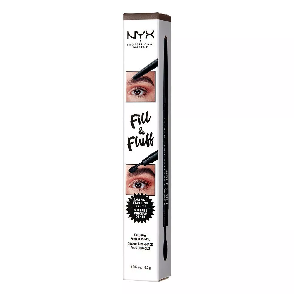 Creion 2 in 1 NYX Professional Makeup Fill & Fluff Eyebrow Pomade Pencil Chocolate