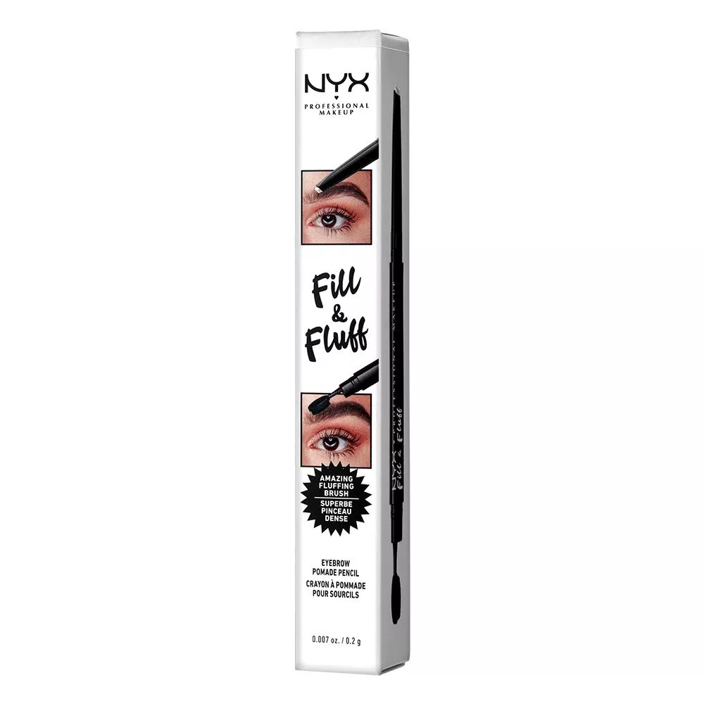 Creion 2 in 1 NYX Professional Makeup Fill & Fluff Eyebrow Pomade Pencil Clear