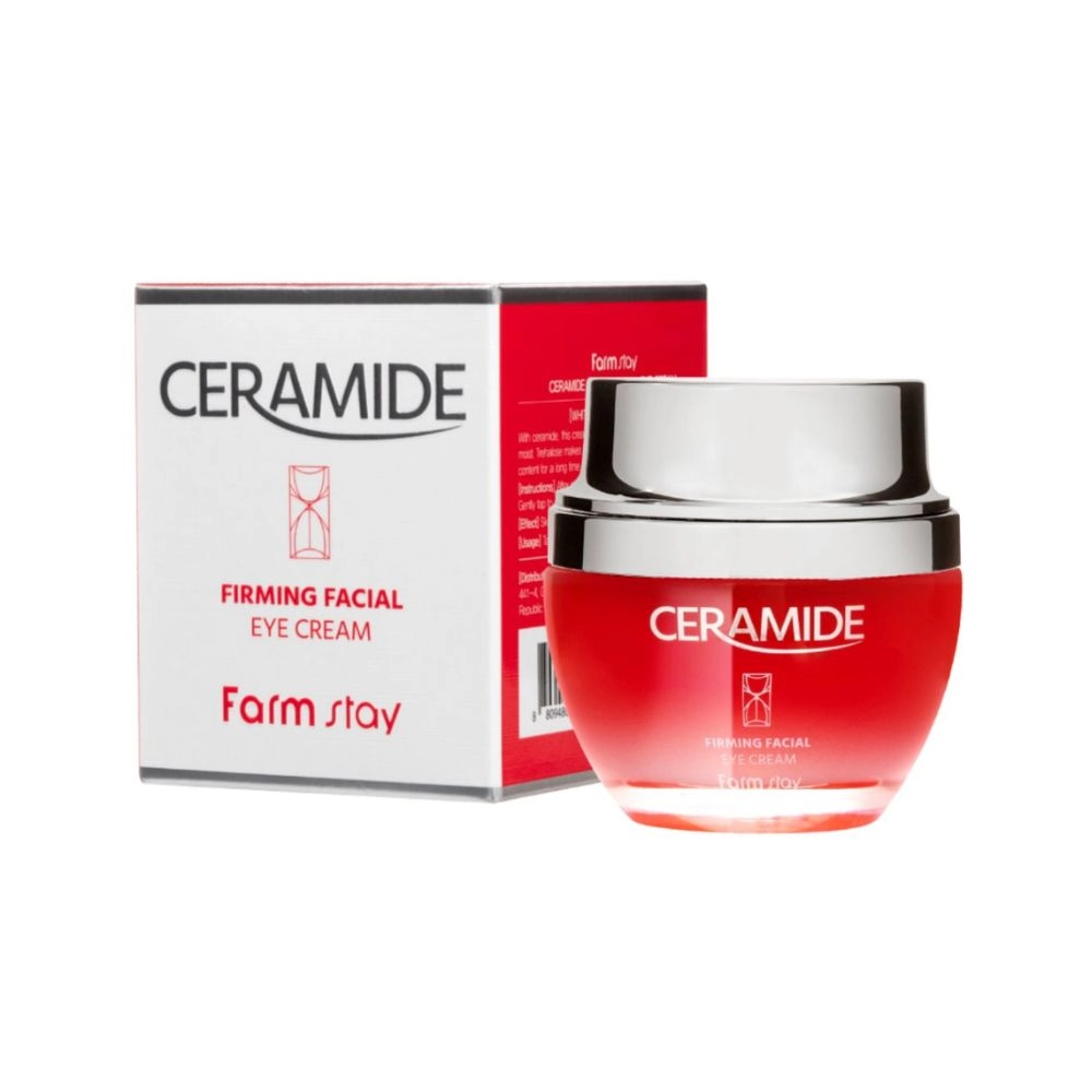 Crema Anti-Rid pentru Zona Ochilor cu Ceramide Farmstay Firming Facial Eye Cream