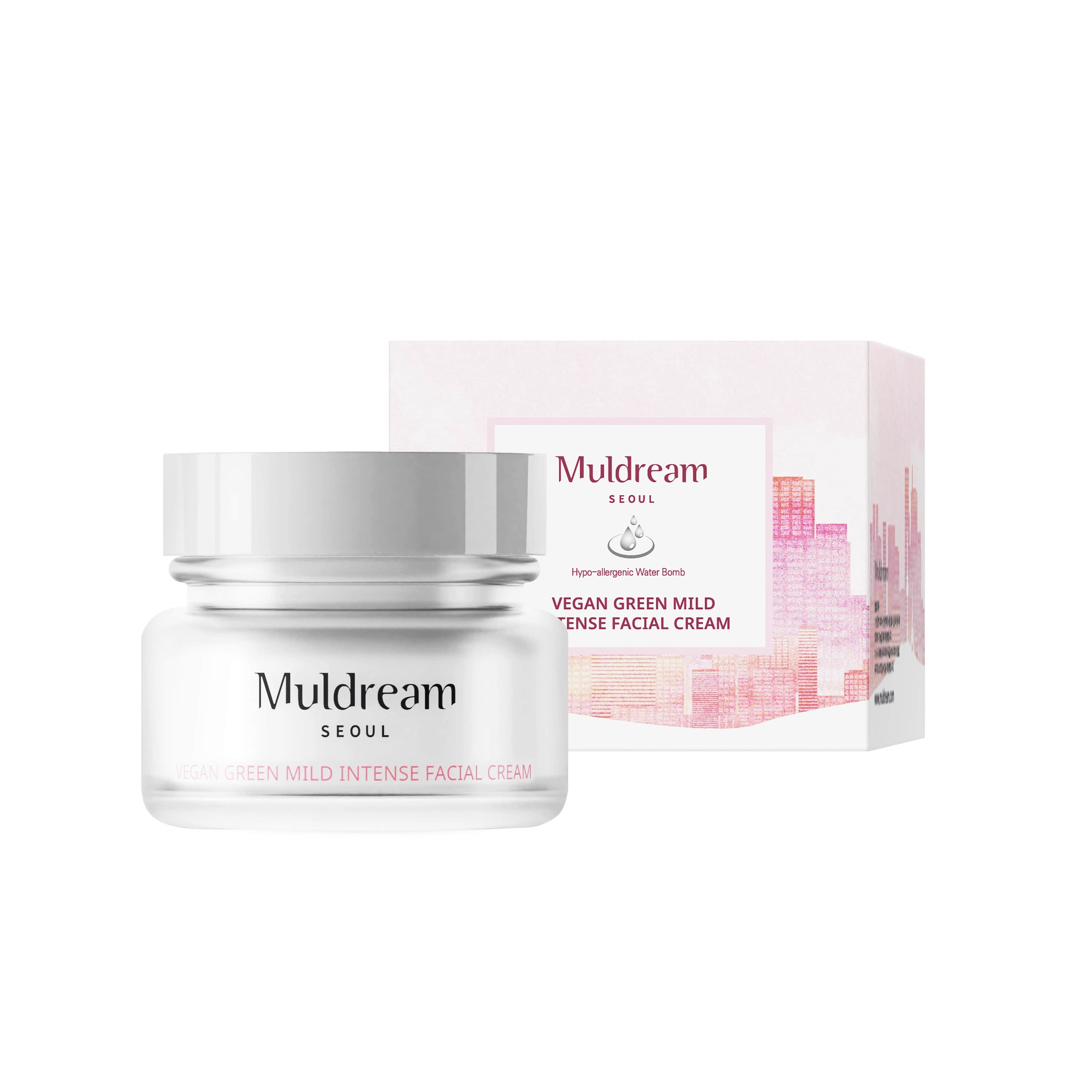 Crema Hidratanta Reparatoare cu Ceramide Muldream Vegan Green Mild Intense Facial Cream