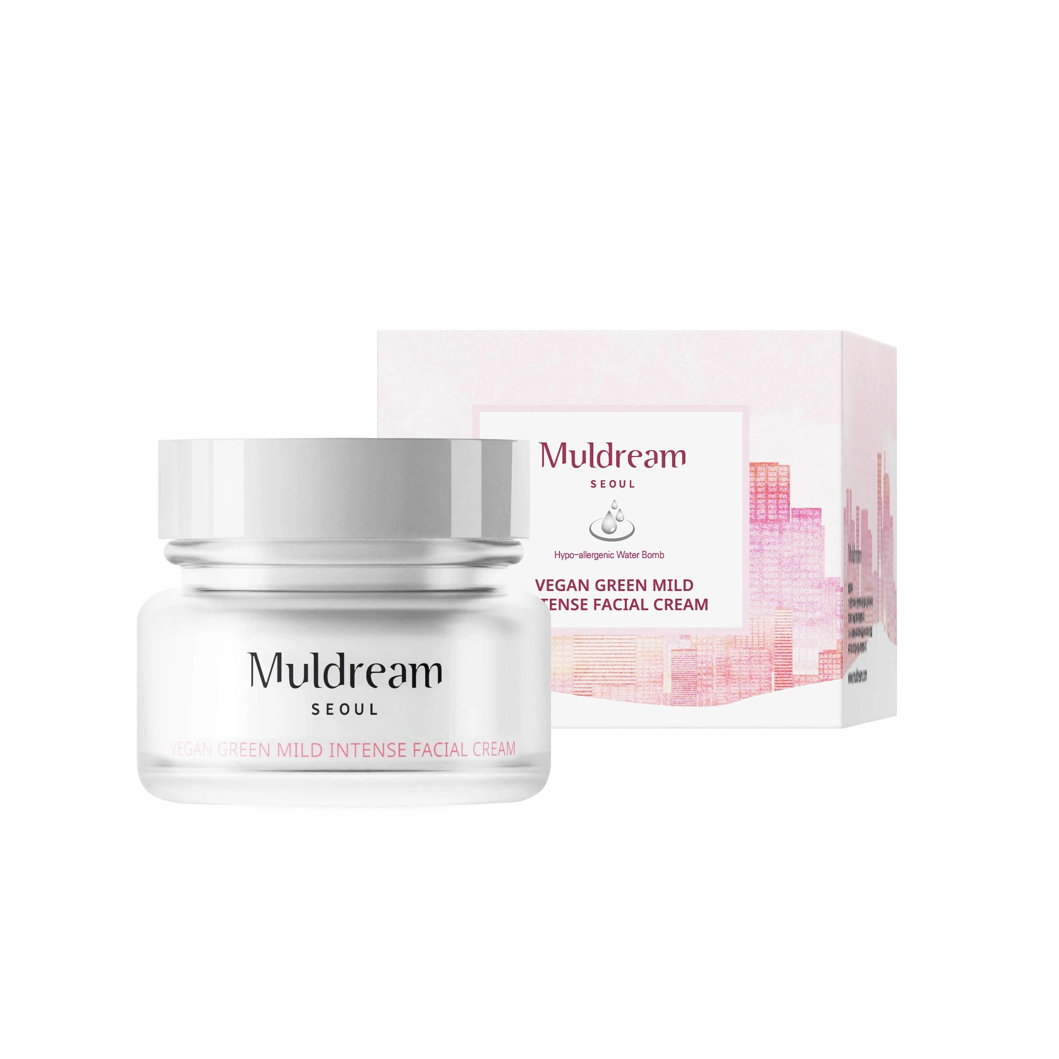 Crema Hidratanta Reparatoare cu Ceramide Muldream Vegan Green Mild Intense Facial Cream