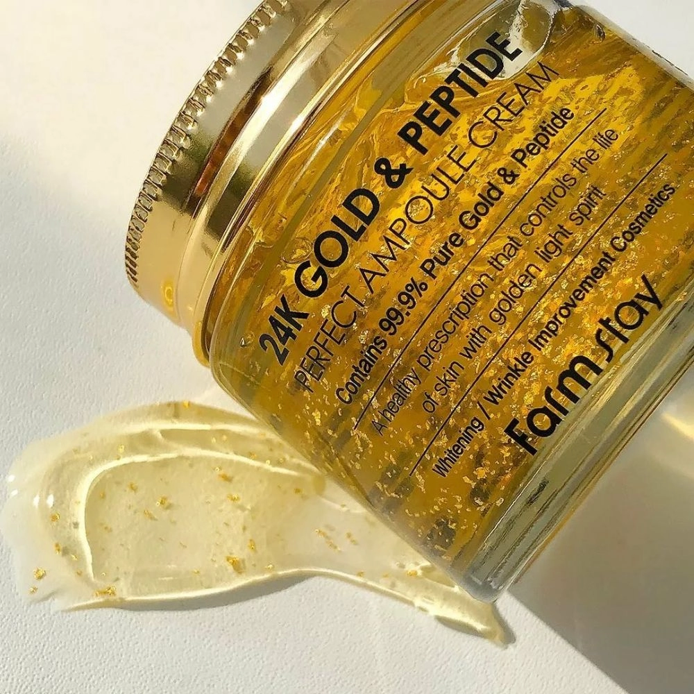 Crema Hranitoare cu Aur 24K & Peptide Farmstay Perfect Ampoule Cream