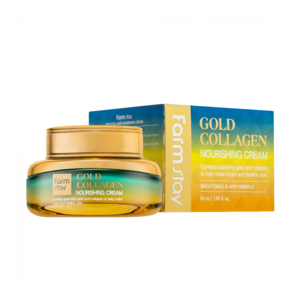 Crema Hranitoare cu Aur si Colagen Farmstay Nourishing Cream