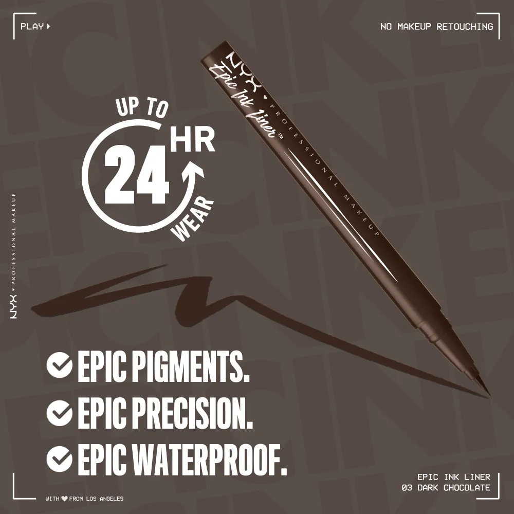 Contur Ochi Nyx Professional Makeup Epic Ink Waterproof Liner Dark Chocolate