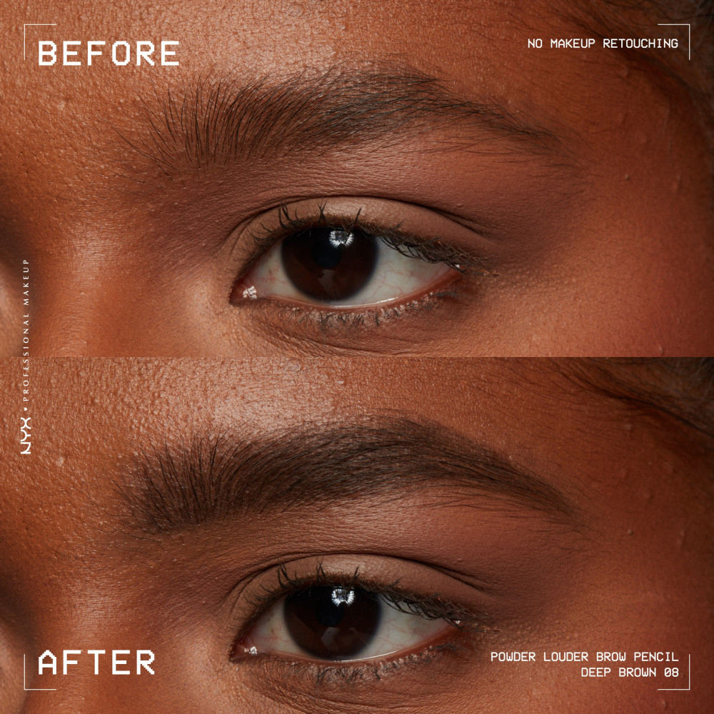 Creion pentru Sprancene Nyx Professional Makeup Powder Louder Brow Pencil DEEP BROWN