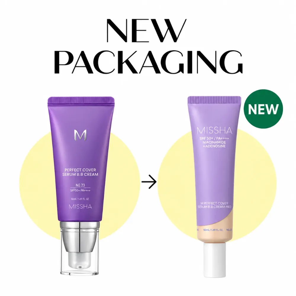 BB cream tip ser cu SPF 50+ si Niacinamide Missha Perfect Cover Serum BB Cream Missha