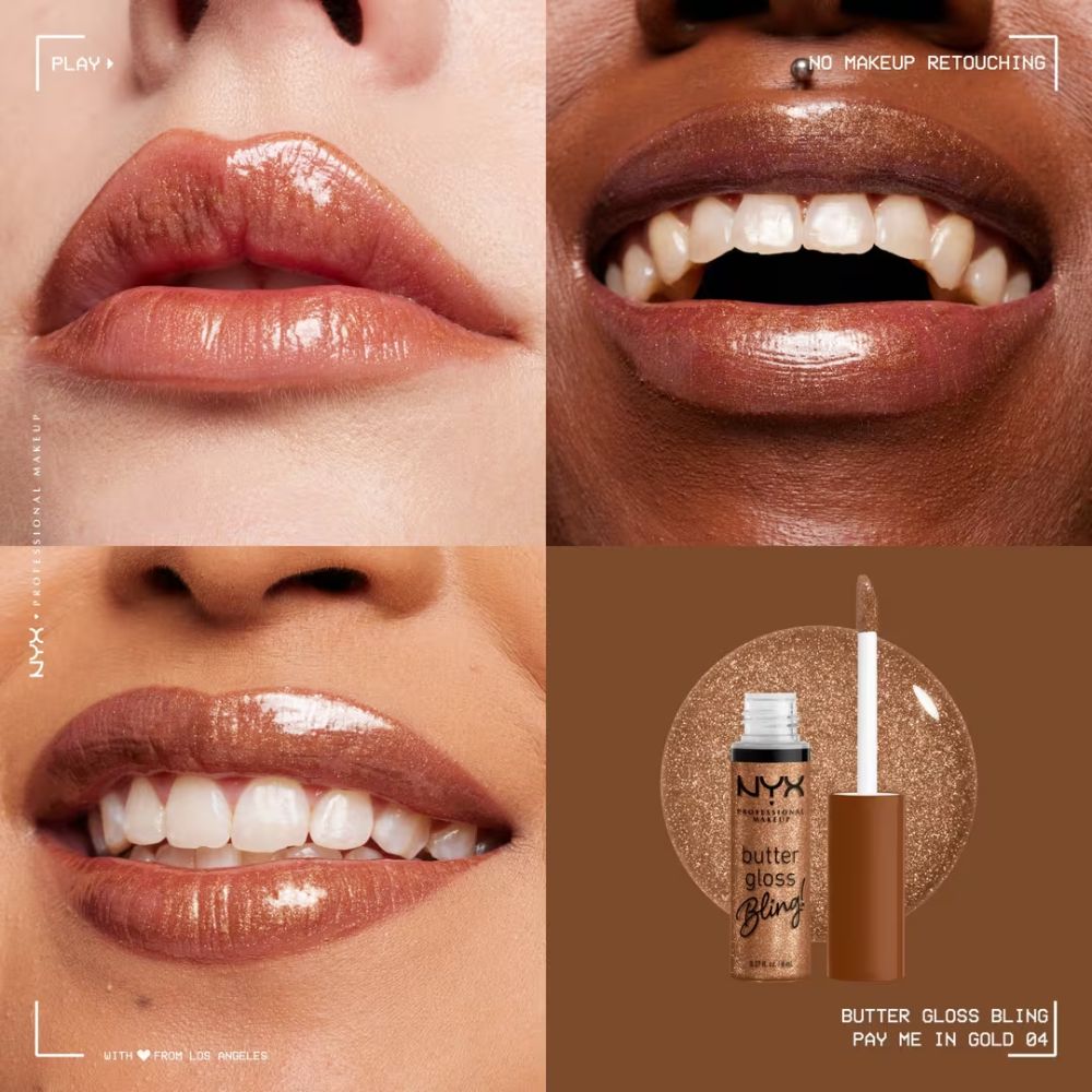 Luciu buze NYX Professional Makeup Butter Gloss Bling PAY ME IN GOLD