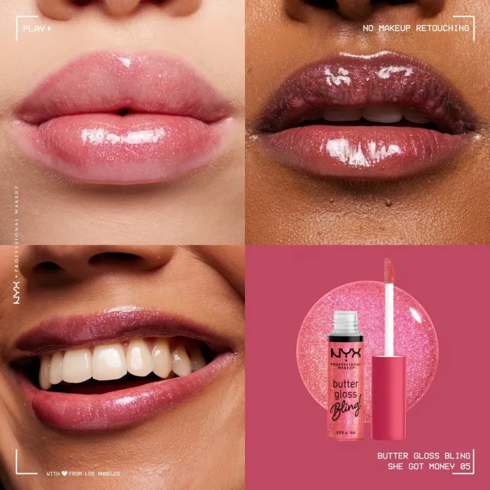 Luciu buze NYX Professional Makeup Butter Gloss Bling SHE GOT MONEY
