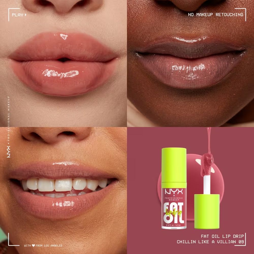  Ulei pentru buze NYX Professional Makeup Fat Oil Lip Drip Chillin like a vil