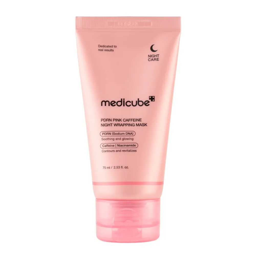 Mască de noapte cu PDRN și cafeină Medicube PDRN Pink Caffeine Overnight Wrapping Mask Medicube