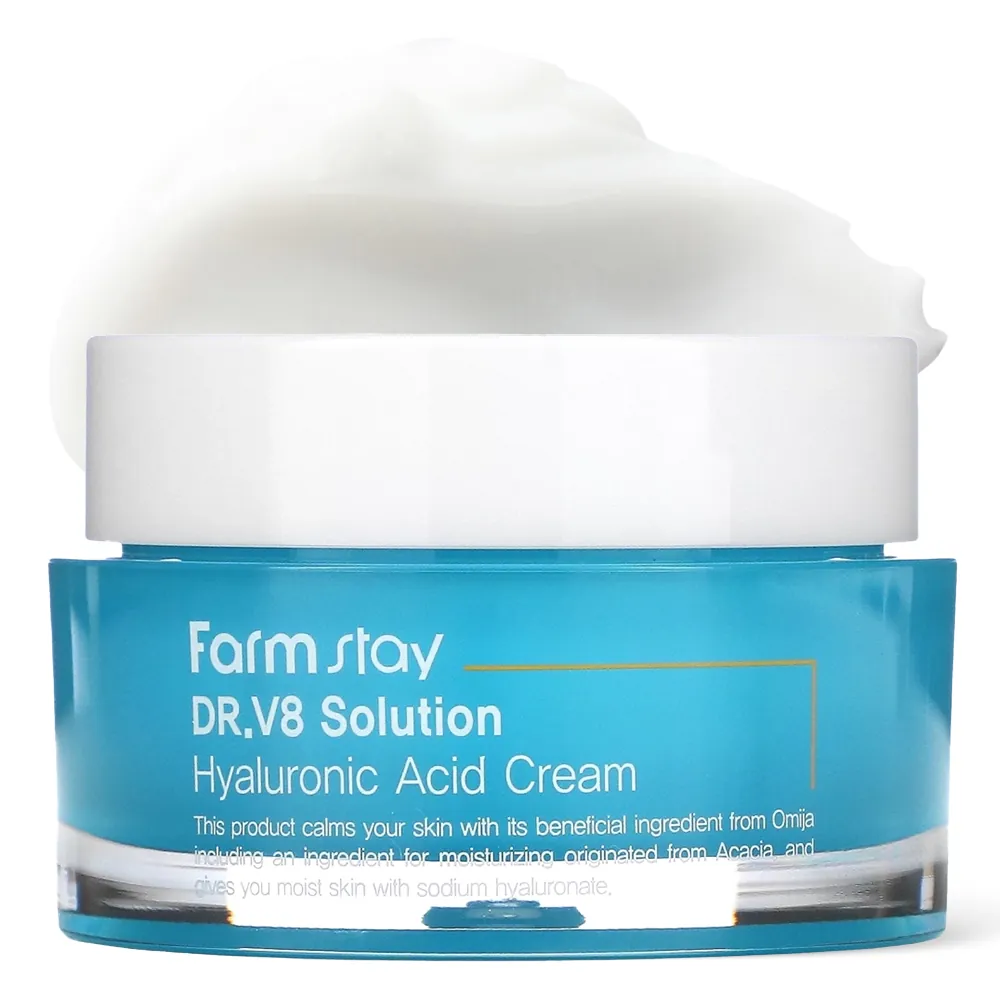 Crema de Fata Cu Acid Hialuronic Farmstay DR-V8 Solution Hyaluronic Acid Cream