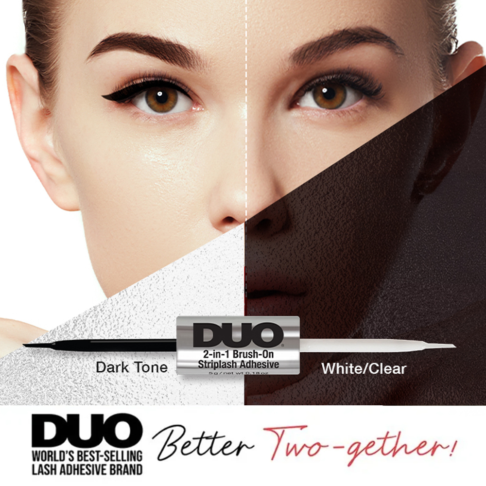 Adeziv pentru Gene False Negru & Transparent DUO 2-in-1 Brush On Adhesive - Dark & Clear