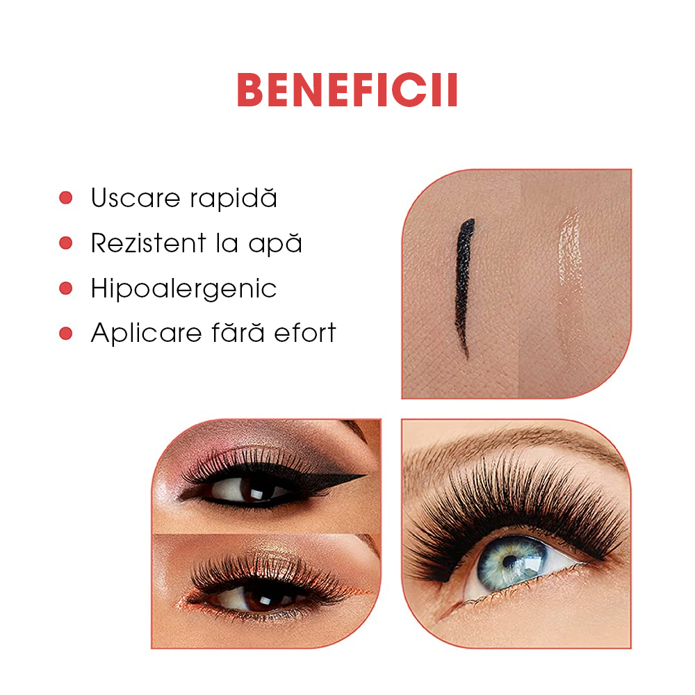 Adeziv pentru Gene False Negru & Transparent DUO 2-in-1 Brush On Adhesive - Dark & Clear