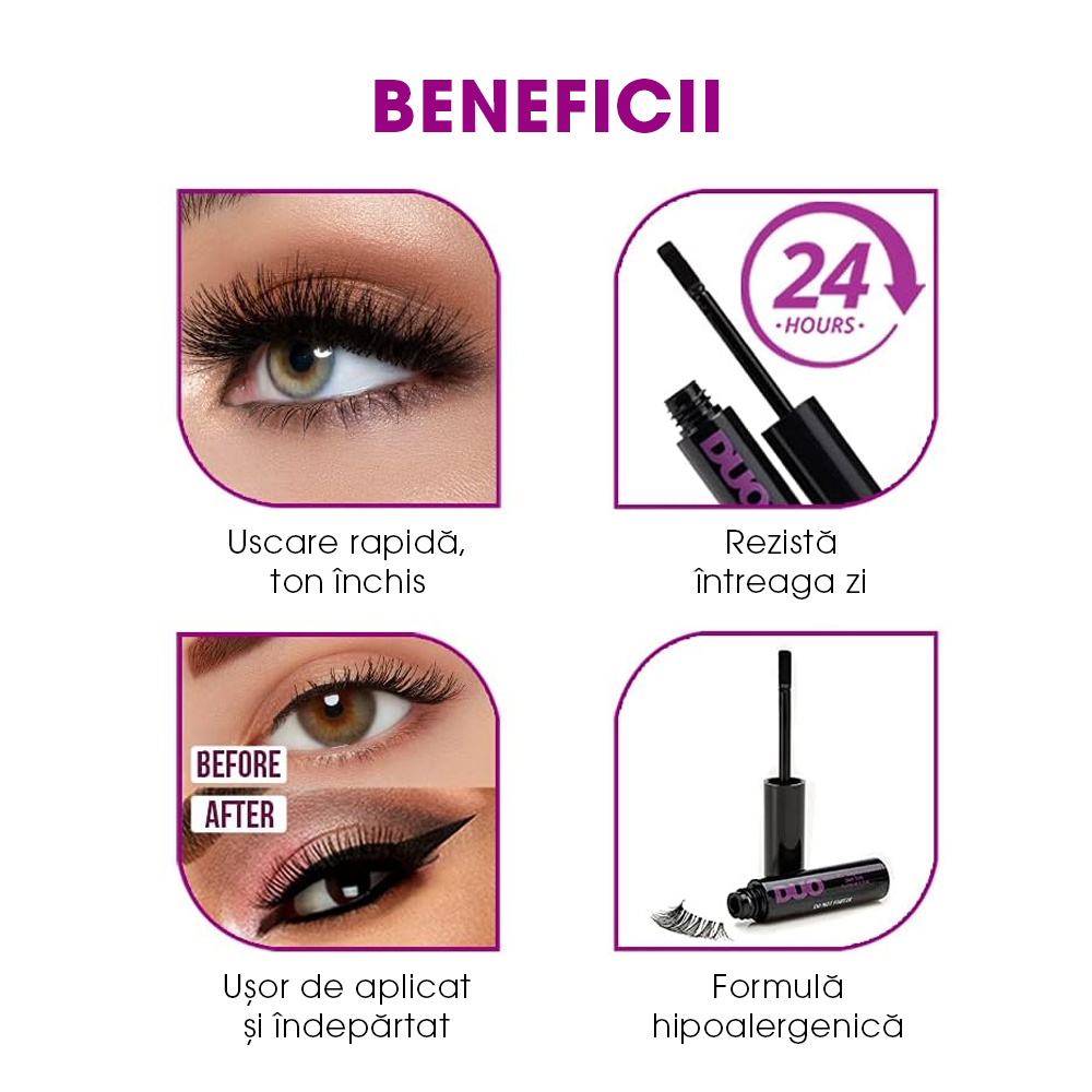 Adeziv DUO Quick-Set Striplash Adhesive Dark 5g