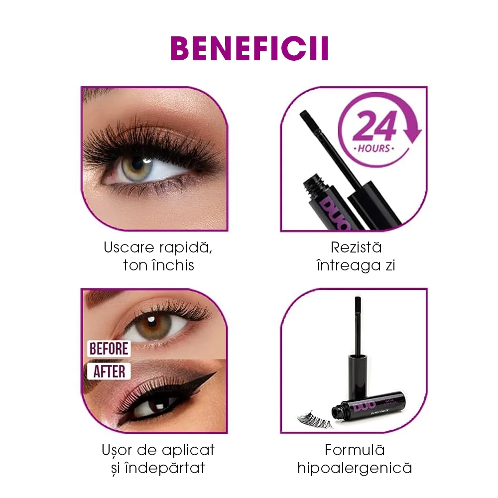 Adeziv DUO Quick-Set Striplash Adhesive Dark 5g