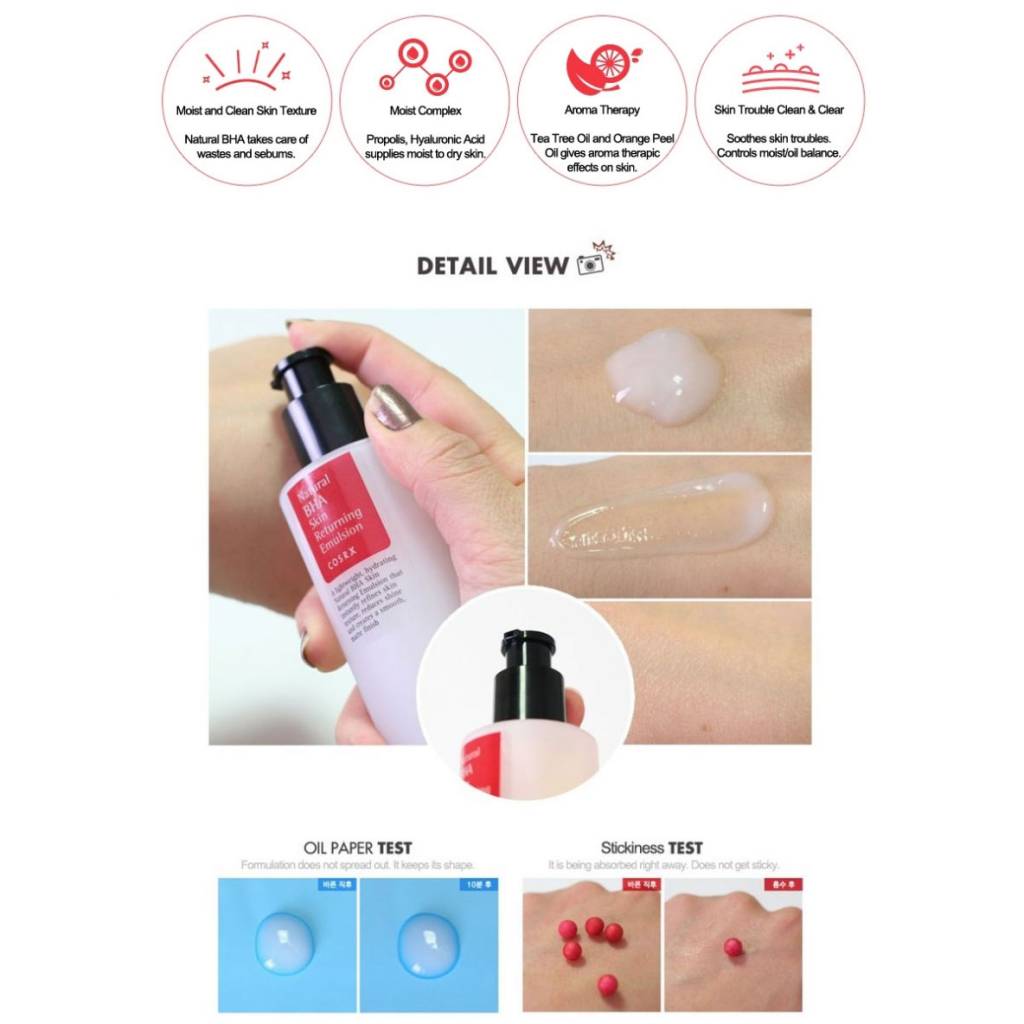 Emulsie fata COSRX Natural BHA Skin Returning Emulsion