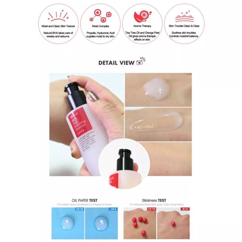 Emulsie fata COSRX Natural BHA Skin Returning Emulsion