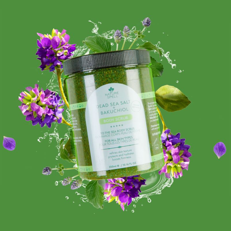 Exfoliant pentru Corp Nature Spell Dead Sea Salt & Bakuchiol Body Scrub