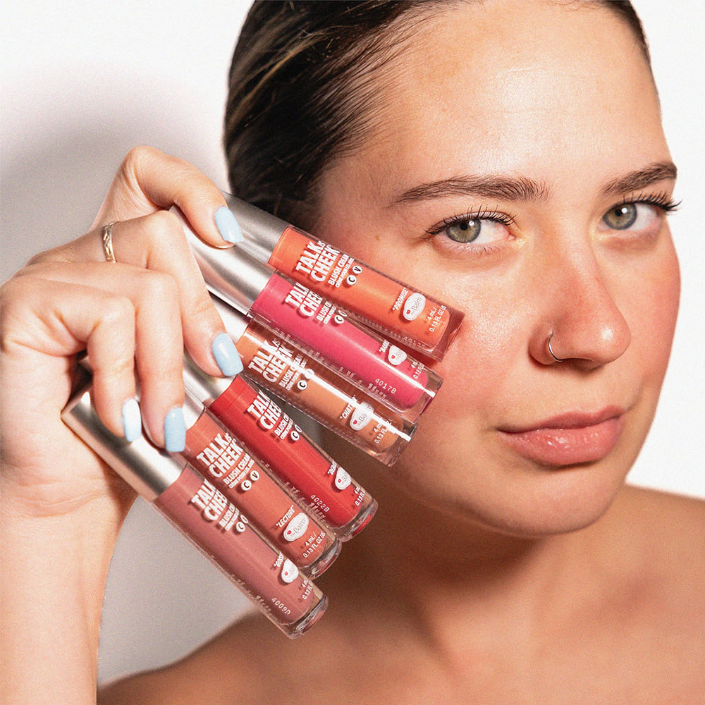 Fard lichid multifunctional theBalm Talk is Cheek Lip & Blush Cream Gossip