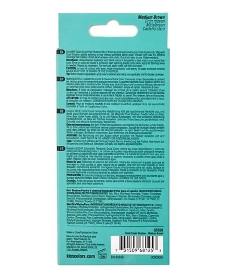 Fard pentru par KissUSA Quick Cover Root Touch Up Medium Brown