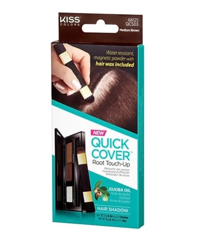 Fard pentru par KissUSA Quick Cover Root Touch Up Medium Brown