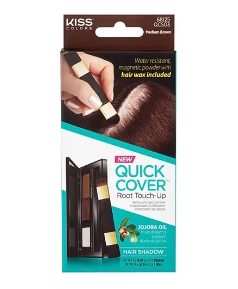 Fard pentru par KissUSA Quick Cover Root Touch Up Medium Brown