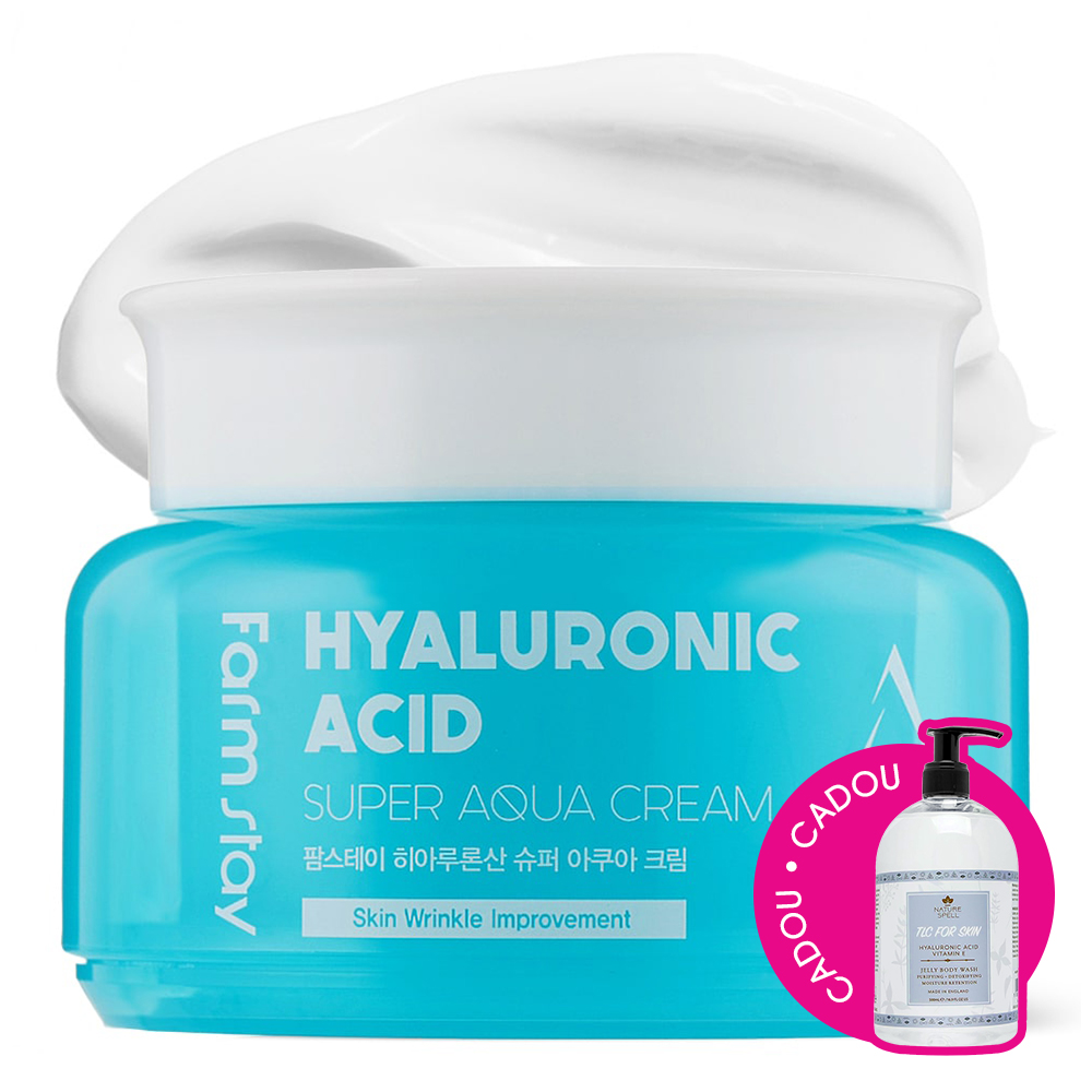 Crema Hidratanta Farmstay Hyaluronic Acid Super Aqua Cream