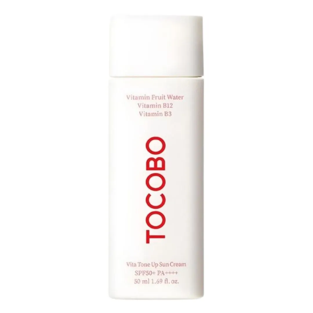 Cremă cu protecție solară și efect de uniformizare a tenului SPF 50 Tocobo Vita Tone Up Sun Cream SPF 50 Tocobo