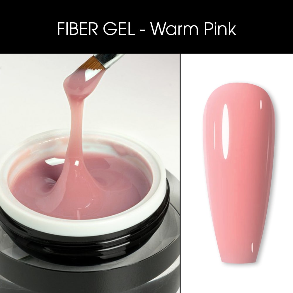 Gel UV pentru Constructie BO.NAIL Fiber Gel Warm Pink 14 g