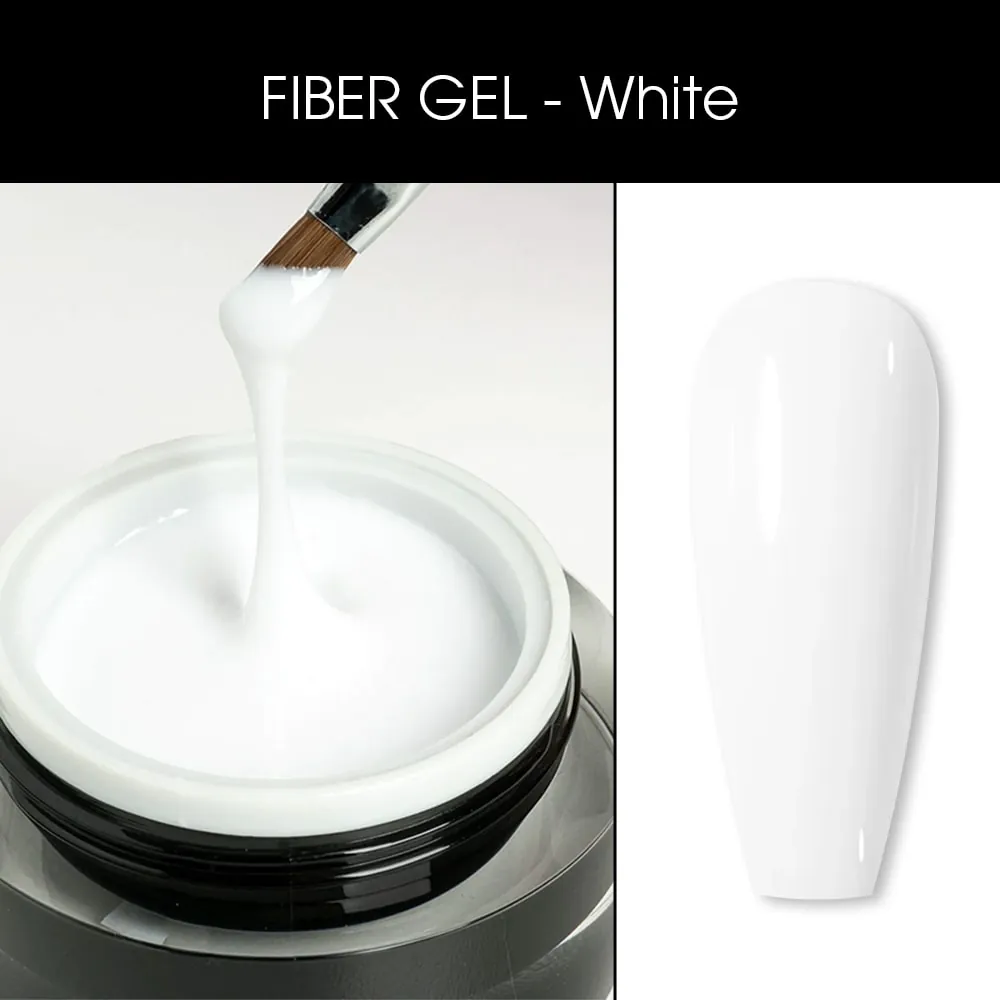 Gel UV pentru Constructie BO.NAIL Fiber Gel White 45 g