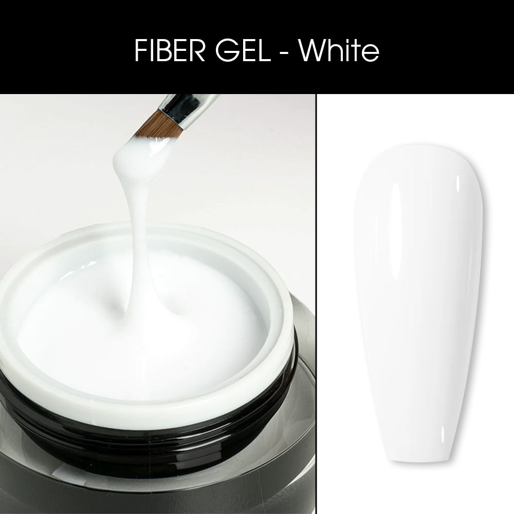 Gel UV pentru Constructie BO.NAIL Fiber Gel White 14 g