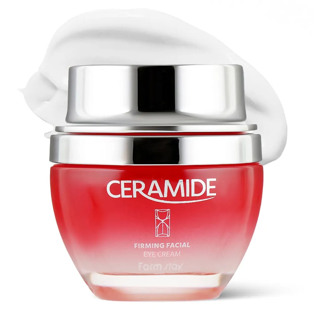 Crema Anti-Rid pentru Zona Ochilor cu Ceramide Farmstay Firming Facial Eye Cream