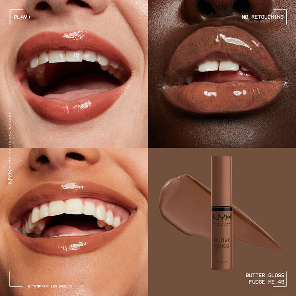 Luciu buze NYX Professional Makeup Butter Gloss Fudge Me