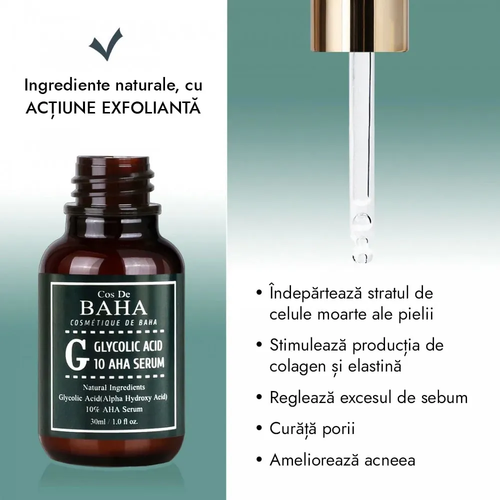 Ser cu Acid Glicolic 10% - Cos DE BAHA Glycolic Serum G