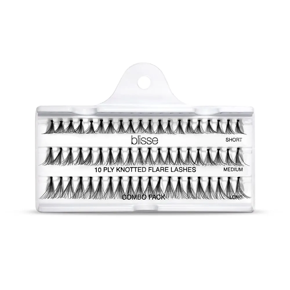 Gene False Individuale cu Nod Diverse Lungimi Blisse 10 PLY Knotted Flare Lashes