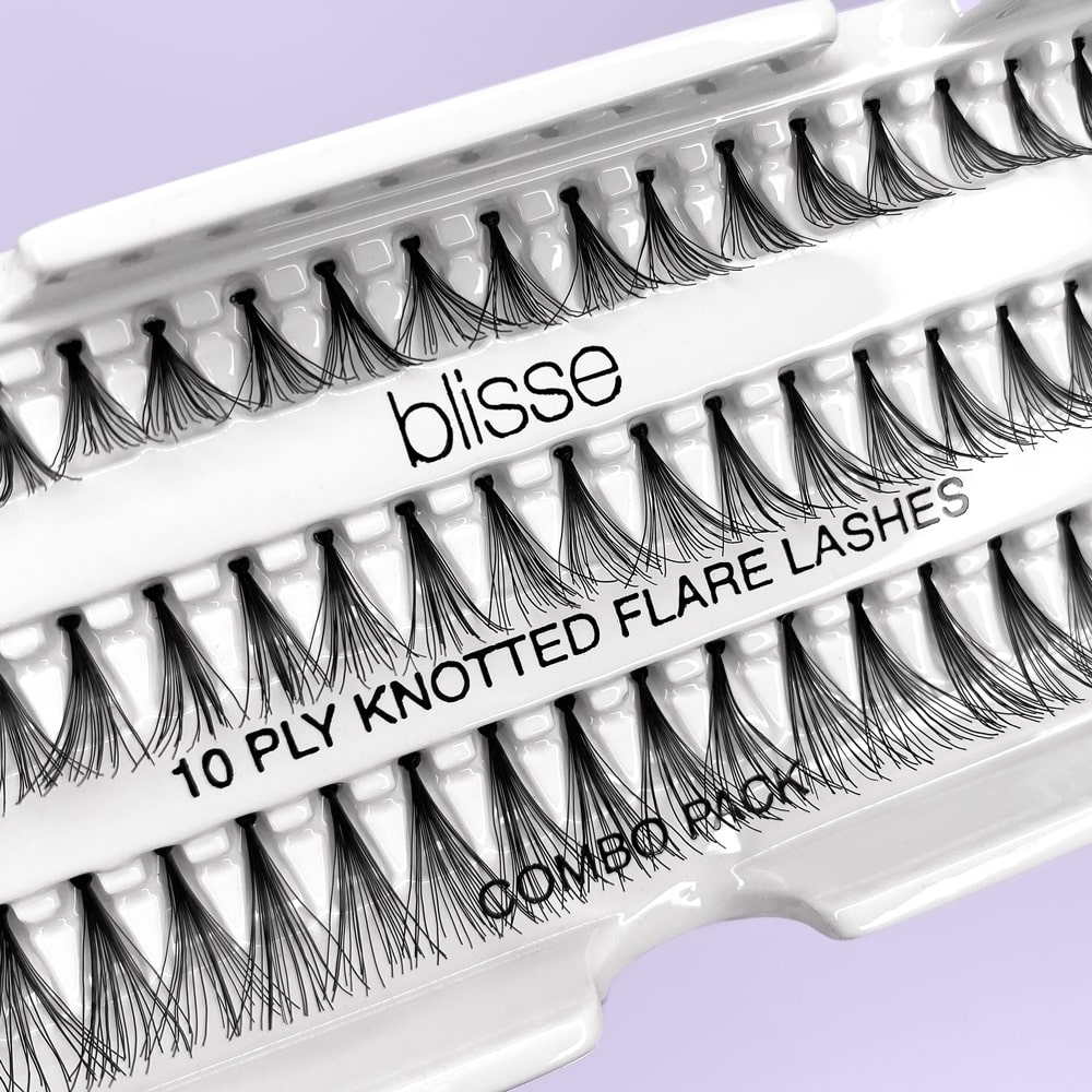 Gene False Individuale cu Nod Diverse Lungimi Blisse 10 PLY Knotted Flare Lashes